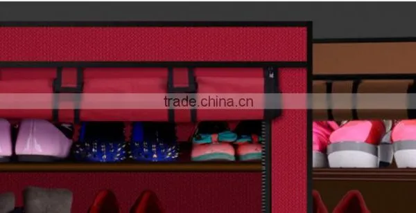 FC118BC Collapsible Space Saving Fabric Iron Shoe Rack With Cover photo-3