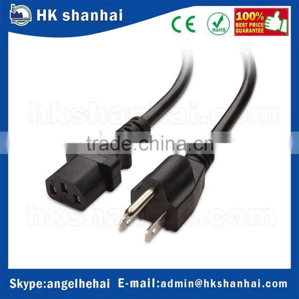 High Quality 6ft USA Standard AC Black Heavy Duty Computer Power Cable Computer Monitor Power Cord(NEMA 5-15P Plug to IEC C13) photo-2