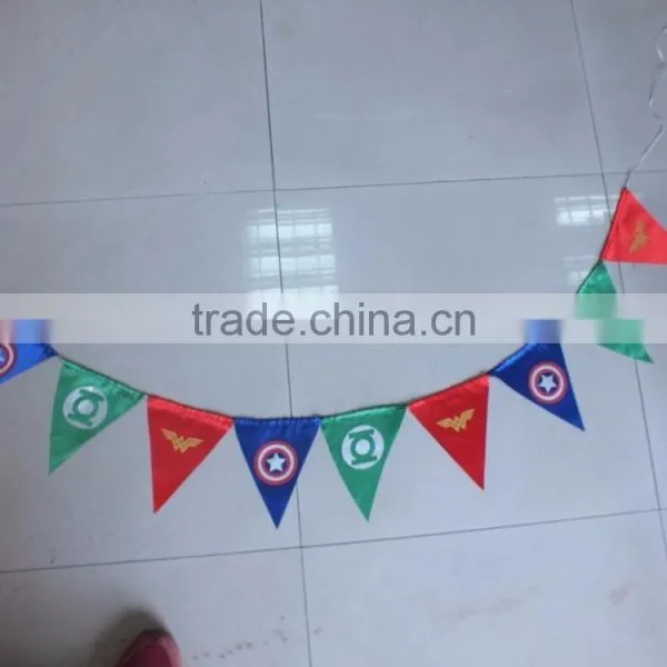 Party Decoration Event Using Party Item Superhero Color Flag Christmas Day Decoration photo-4