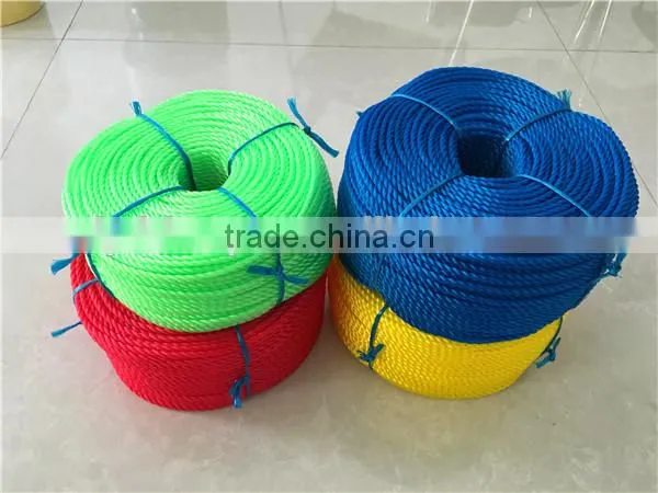 Colorful Braided 3 Or 4 Strand PP Polypropylene PE Rope Made In China photo-3