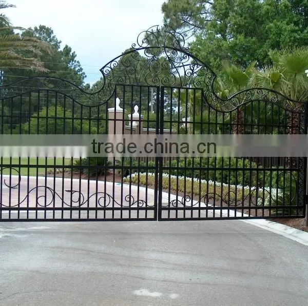 Aluminum/ Used Metal Iron Garden Sliding Door Gate Design photo-5