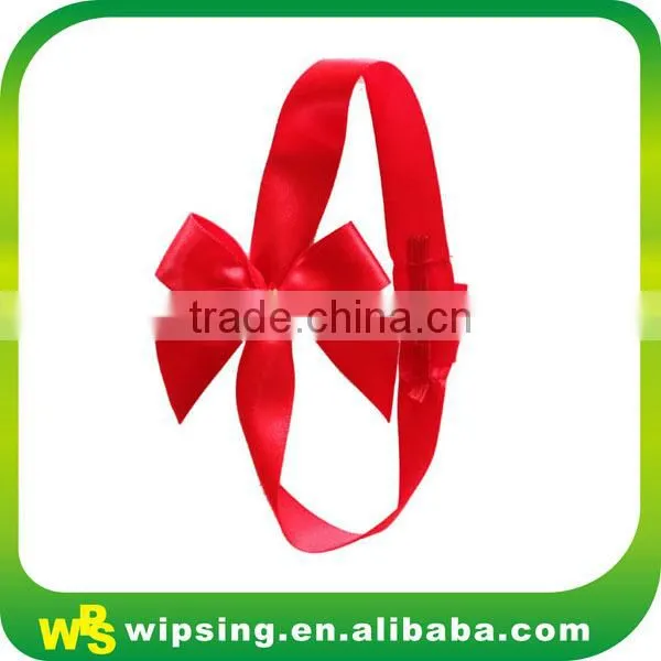 Custom Red Pre Tied Stretch Loop Bow photo-2