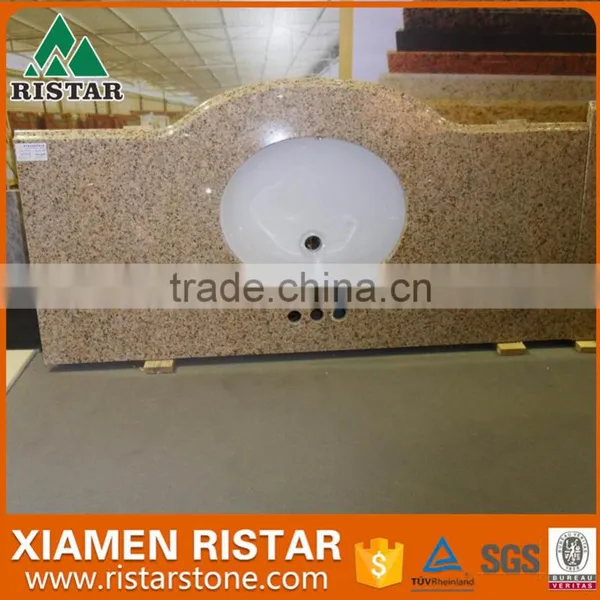 China Golden Sunset Yellow G682 Granite Bathroom Vanity Tops photo-2