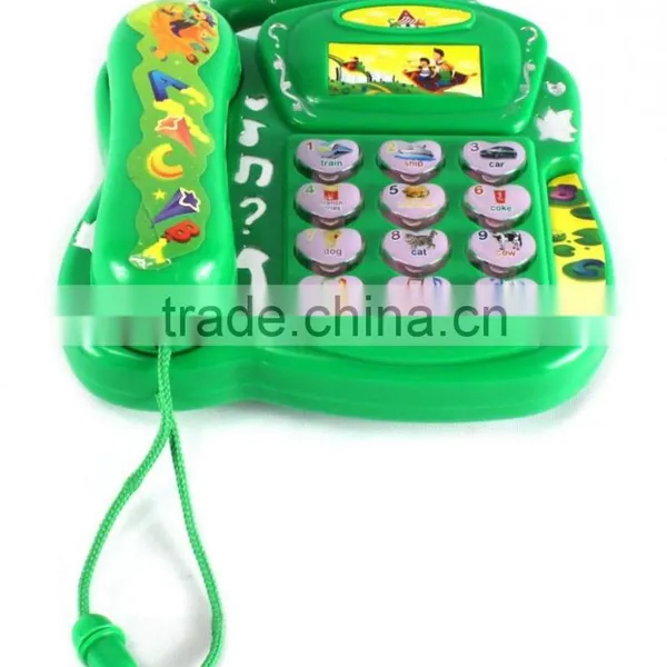 Icti Audited Phone Telephone &Battery Operated Electronic Learning Toy Phone With Flashing Lights Music Animal Sounds Ringtones photo-3
