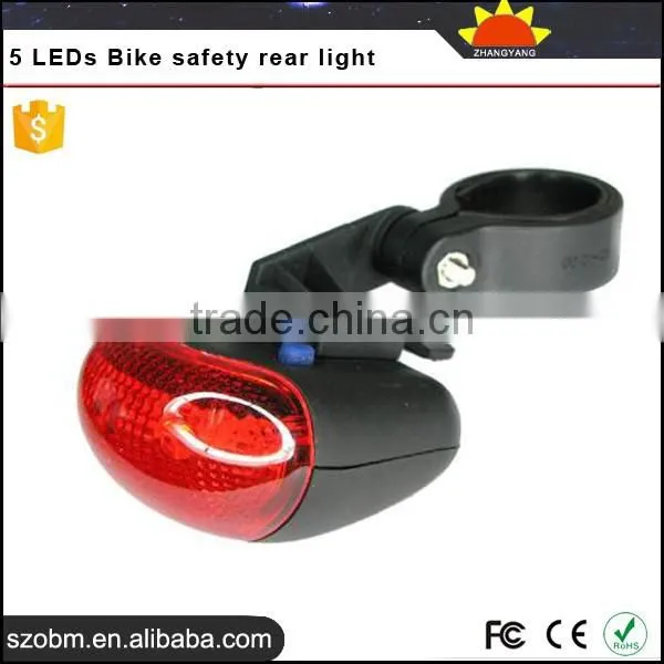 Trade Assurance Supplier Plastic 5*LEDs 3-Mode Bike Safety Back Rear Red Light photo-4