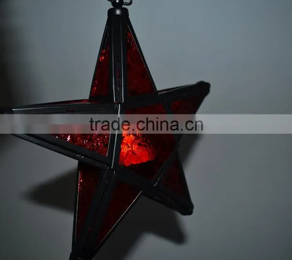 Star Glass Tea Light Candle Holder Rustick Hanging Lighting Lantern Wedding Birthday Party Decoration photo-4