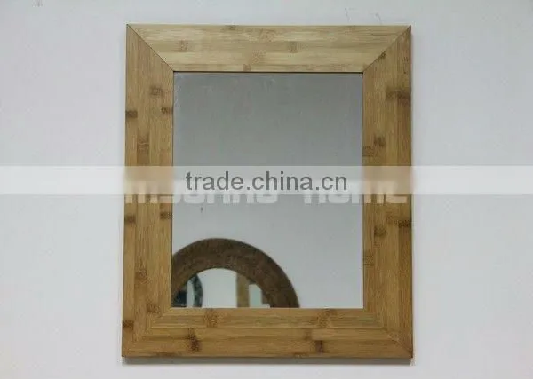 Press Bamboo Frame Mirror
