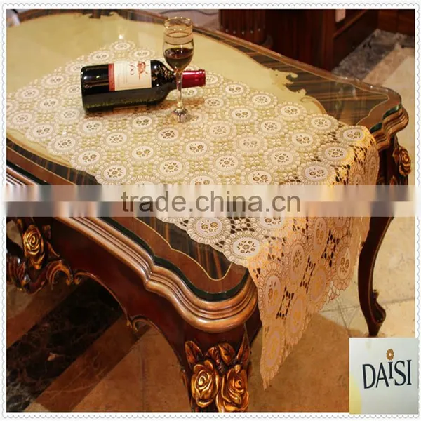 China Manufacturer Lace Oilproof Dining Table Cover Easy High Quality Customized Plaid PVC Table Cloths 50cm Width photo-3