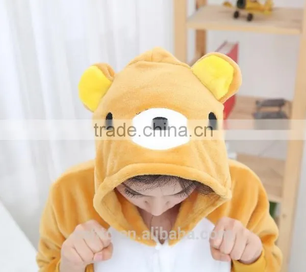 Flannel Cartoon Adult Animal Jumpsuit Animal Pajamas Jumpsuit Bear Wennie Design photo-4