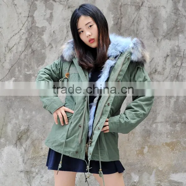 CX-G-P-09 Winter Warm and Thick Natural Real Coyote Fur Lined Parka Coat photo-4