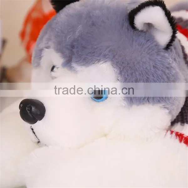 Christmas Gift Plush Lying Husky Dog Doll Toy for Valentine's Day and Children Gifts photo-4
