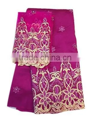 Good Quality African George Lace Fabric for Beautiful Garments With Unique Applique With Beads and Stones GPF009 photo-5
