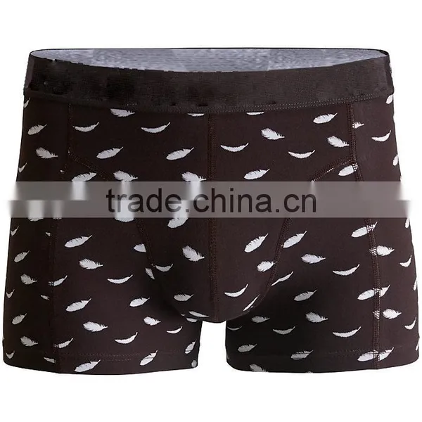 Comfortable Material Prevalent Design Mens Unique Yellow AOP Boxer Shorts photo-2