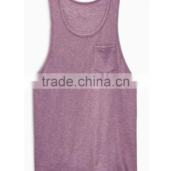 150 Grams Fabric Weight and Blank Design Cheap Wholesale Boys Tank Top photo-3