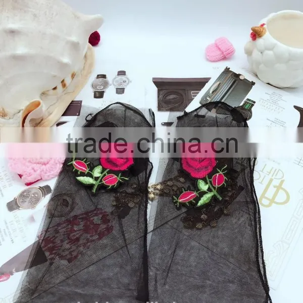WS-2 Hot Fashion New Style Women Ultrathin Sheer Embroider Rose Flowers Fishnet Socks Breathable Mesh Summer Hosiery photo-6