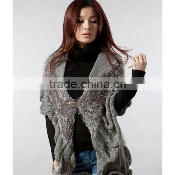 2016 Latest Design Spring Smiles Batwing Sleeve Free Size Korean Style Half Sleeve Loose Knit Cardigan Latest