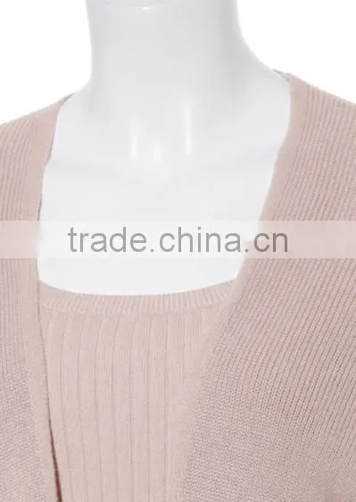 2018 OEM Custom-Made Womens Full Sleeve Sweater Dresses and Cardigan in One Set photo-5