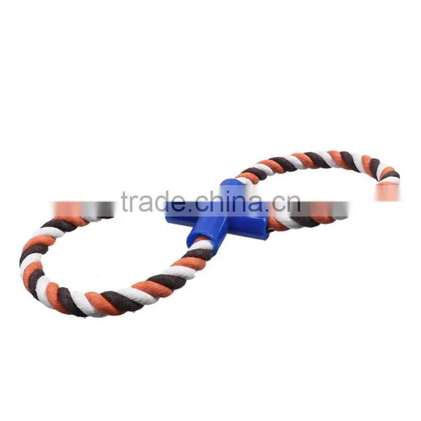Durable Infinity Symbol Coffee Plastic & Cotton Pet Products Chew Molar Toy photo-3