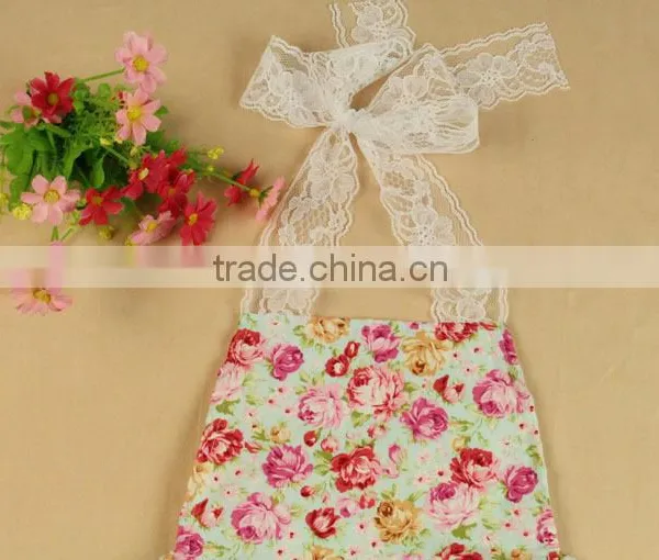 Infant Girls' Printed Skirted Rompers Lace Ruffles Jumpsuit photo-5