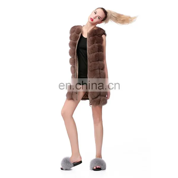 Winter New Fox Fur Vest Women Elegant Real Full Pelt Fox Fur Gilet photo-5