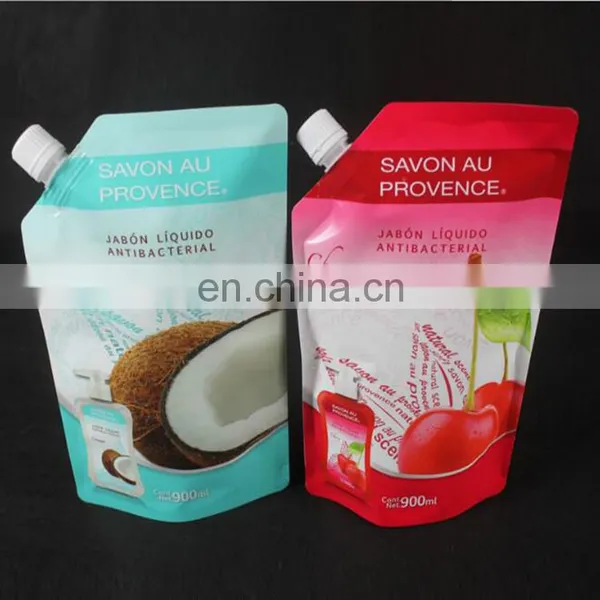 Environmental Protection Stand up Food Grade Plastic Reusable Squeeze Spout Pouch For Juice/Milk photo-4