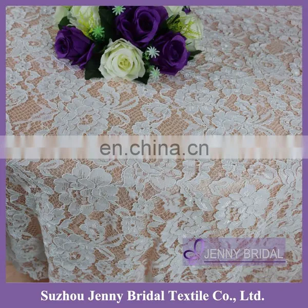 TL051A Wedding Party Ivory 120 Venice Lace Tablecloth Round