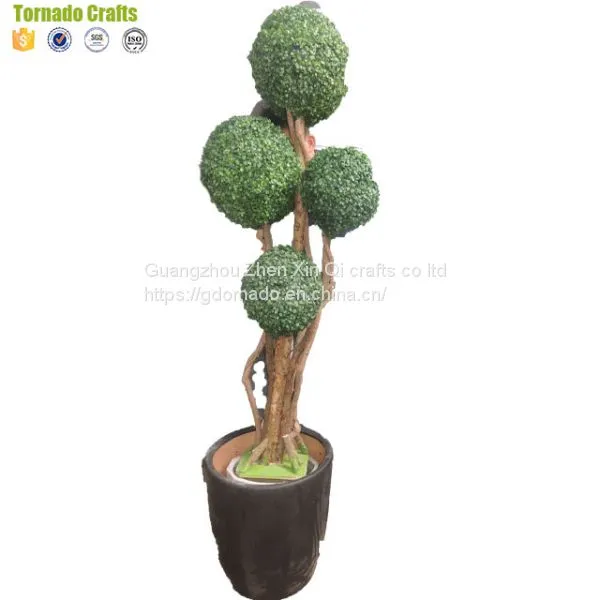 Wholesale Artificial Fake Plastic Topiary Boxwood Hedge Balls Spiral Tree