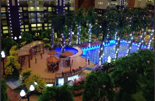 Lighting Architectural Models / Scale Building Model / Scale Miniature Square Model Making photo-2