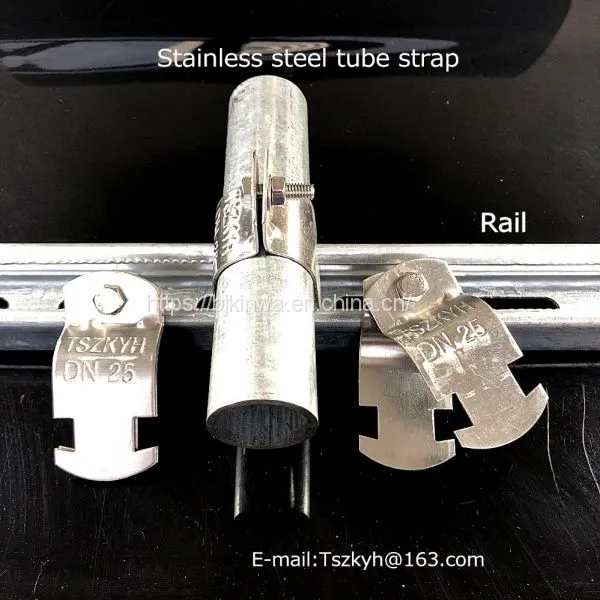 Stainless Steel 3.2 Inches Diameter Square Tube Strap Tension Clip Pipe Clamp photo-2