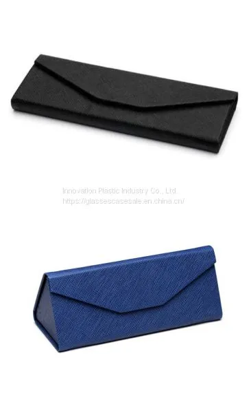 Fashionable Folding Sunglasses Case; Simple and Vintage Triangle Sunglasses Holder photo-5