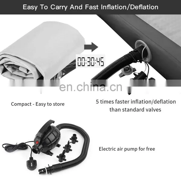 3x3m Gymnastics Used Inflatable Square Air Track Mat Inflable Air Tumble Track Gym Mats With Pump photo-3
