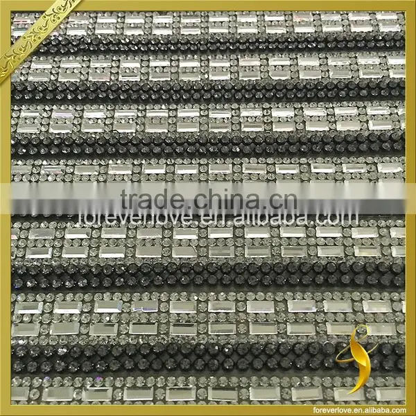 Hot Fix Rhinestone Sheet Diamond Crystal Embellishments Mesh Rhinestone Shoe Applique FRM-207 photo-3