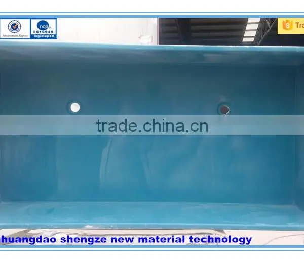 FRP Fish Farm Tank, Gel Coating Surface Treatment, Fish Farming Application Tank photo-2