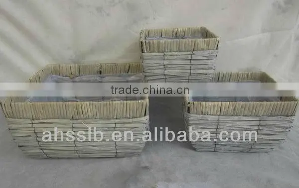 2013 Antique Color Woven Willow Garden Decoration Flowerpot photo-2