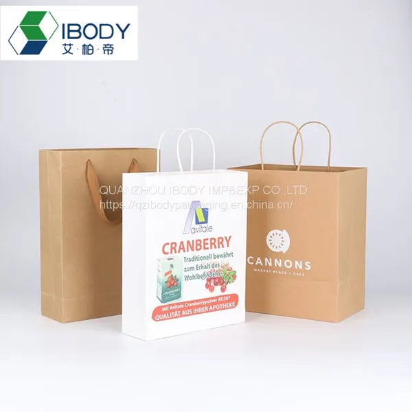 Twisted Handle Kraft Paper Cardboard Shopping Paper Bags For Promotion And Gift photo-4