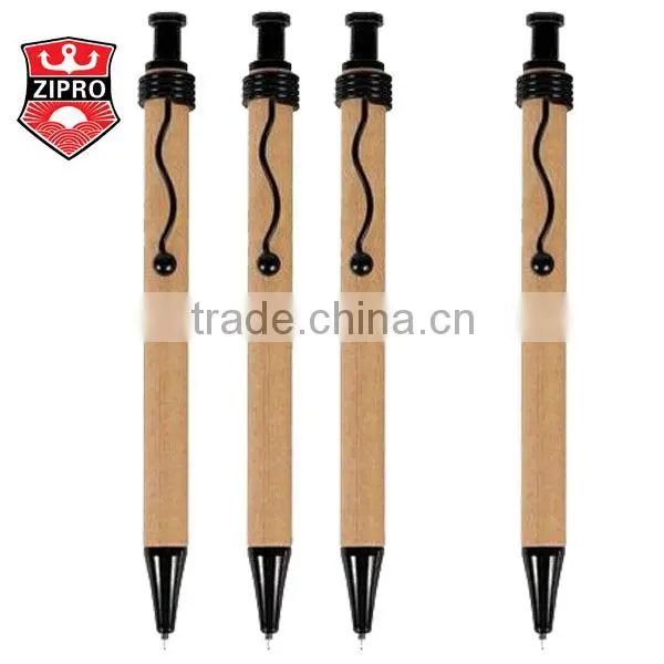 Promotional Colorful Clip Ballpoitn Pen Advertise Kraft Paper Pen