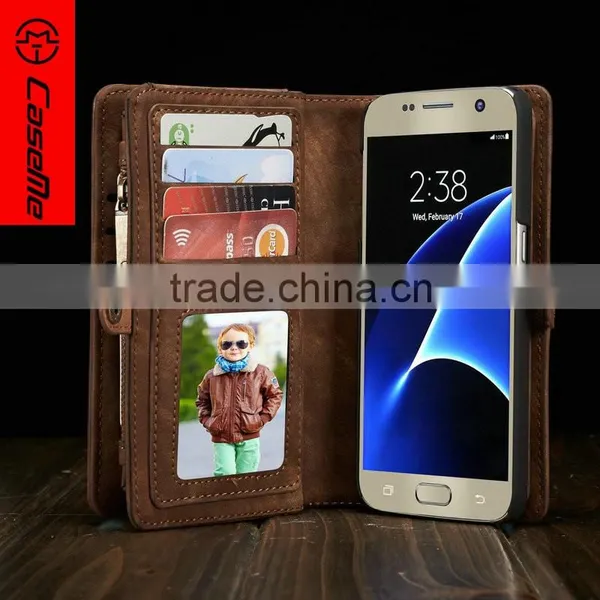 Slim Genuine Leather Wallet s7 Case Leather With Back Card Slot photo-3
