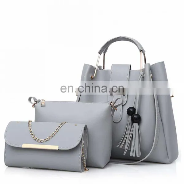 Sac A Main Femme, 3 Pieces Pu Leather Tote Bag For Women Luxury Tassel Hand Bag Set/ photo-4