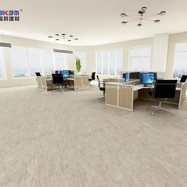 GKBM Greenpy MJ-S6011 Home Deco Fireproof Click Amber Stone Composite SPC Flooring photo-5
