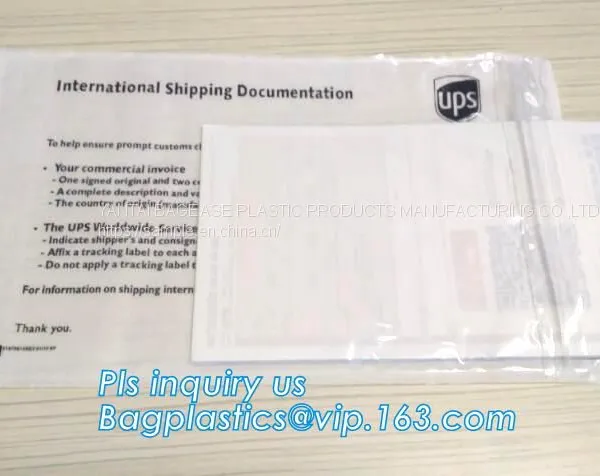 Self-Seal Security Document Packing List, UPS TNT Express Invoice Packing List Envelope, Enclosed Envelope/ Waybill Bag photo-2