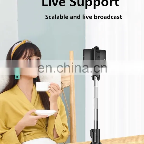 2022 NEW B-t Wireless Selfie Stick Mini Tripod Extendable Monopod With Led Light Remote Shutter For Android Phone photo-2