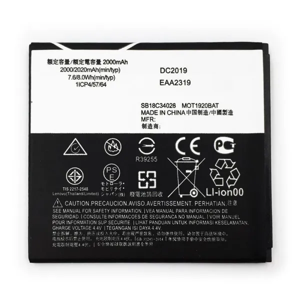 Replacement Batteries JE30 3.8V 2020mAh Battery For Motorola Moto E5 PLAY GO Lithium Ion Battery Pack photo-3