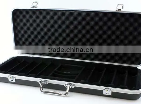 500pc ABS Poker Chip Case - Black Molded Poker Chip Storage Box photo-3