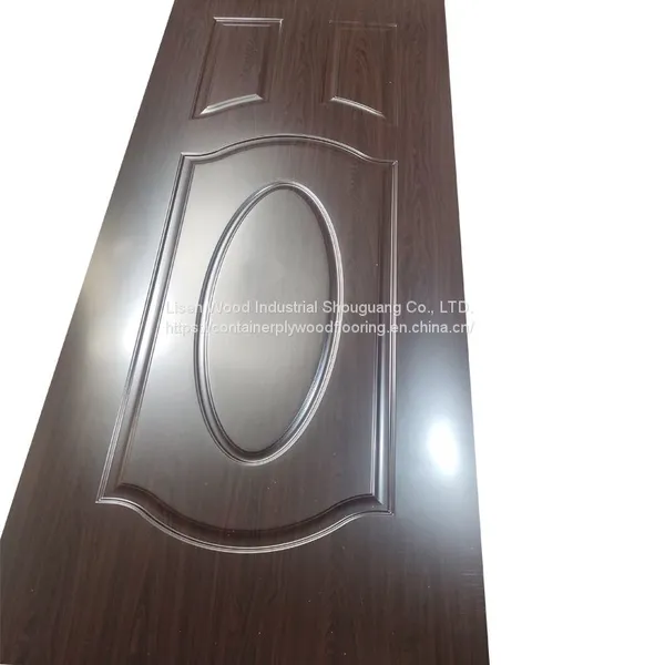 White Primer Wood Grain Door Panel Hdf Mdf Molded Door Skin Panel photo-2