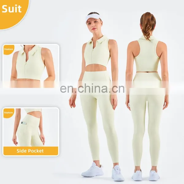 Ribbed High Waisted Leggings Without T Line Gym Outfit Scrunch Butt Yoga Pants Women photo-3