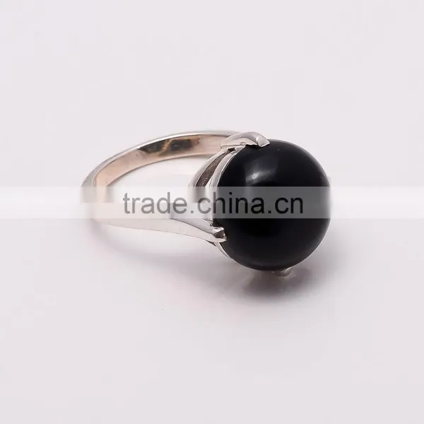 BLACK SPINEL RING ,925 Sterling Silver Jewelry Wholesale,WHOLESALE SILVER JEWELRY,SILVER EXPORTER,SILVER JEWELRY FROM INDIA photo-2