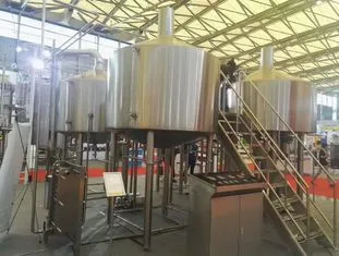 Four Vessel Craft Beer Brewing Equipment Stainless Steel Steam Heating photo-2
