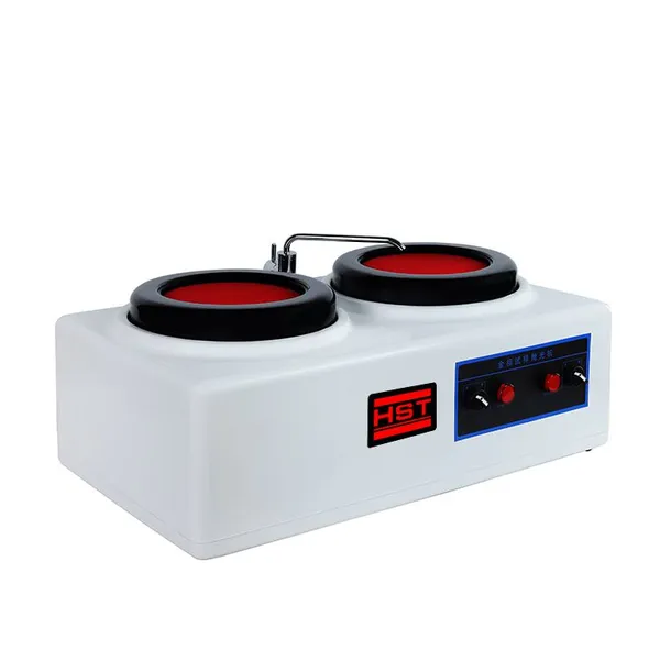 HST-P2T High Quality Dual Disc Metallographic Specimen Polishing Machine Low Noise 1-Year Laboratory Use Warranty photo-3