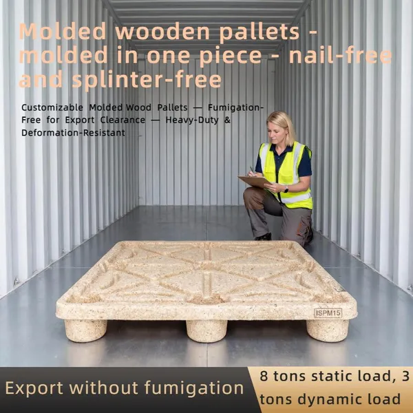 Cost-Effective Molded Wood Pallets — Factory Direct Supply — Versatile for Warehousing, Internal Circulation, and Export photo-3