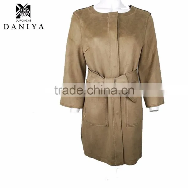 New Design Autumn/winter Fashion Elegant Lady Long Windbreaker Wind Coat Jacket